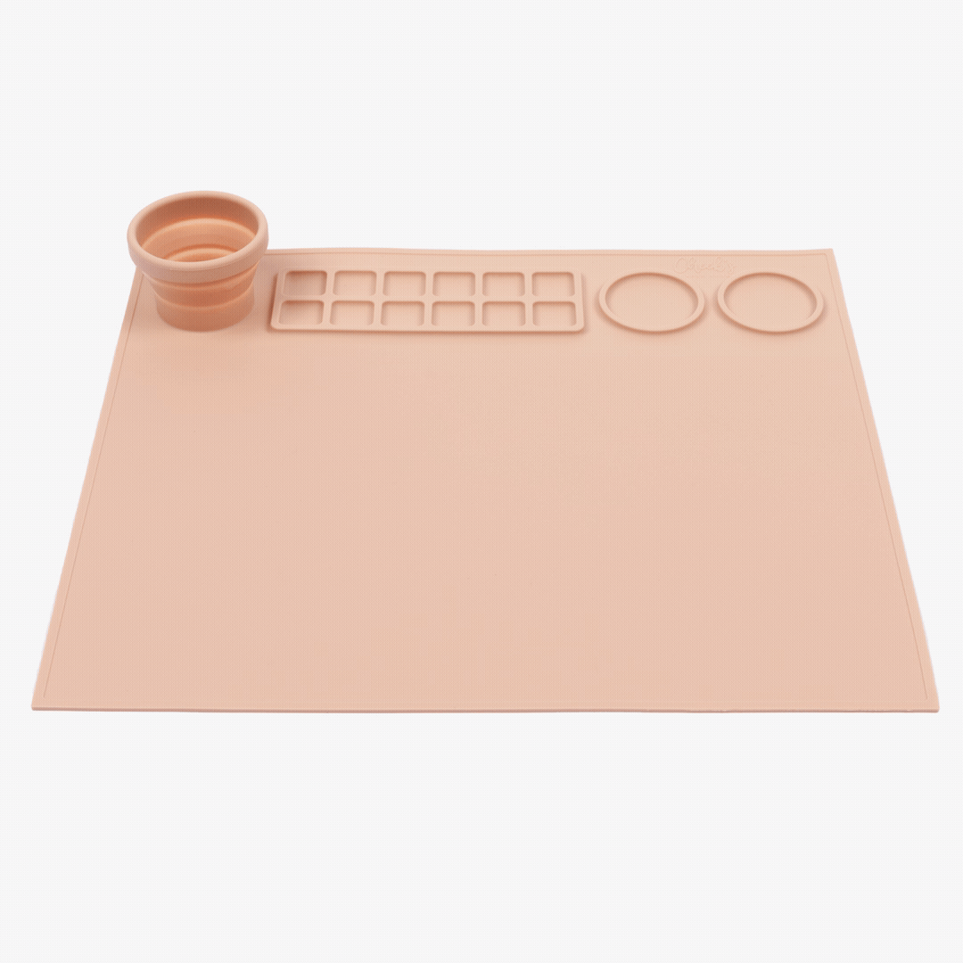 Kidbro silicone craft mat with cup and paint holder